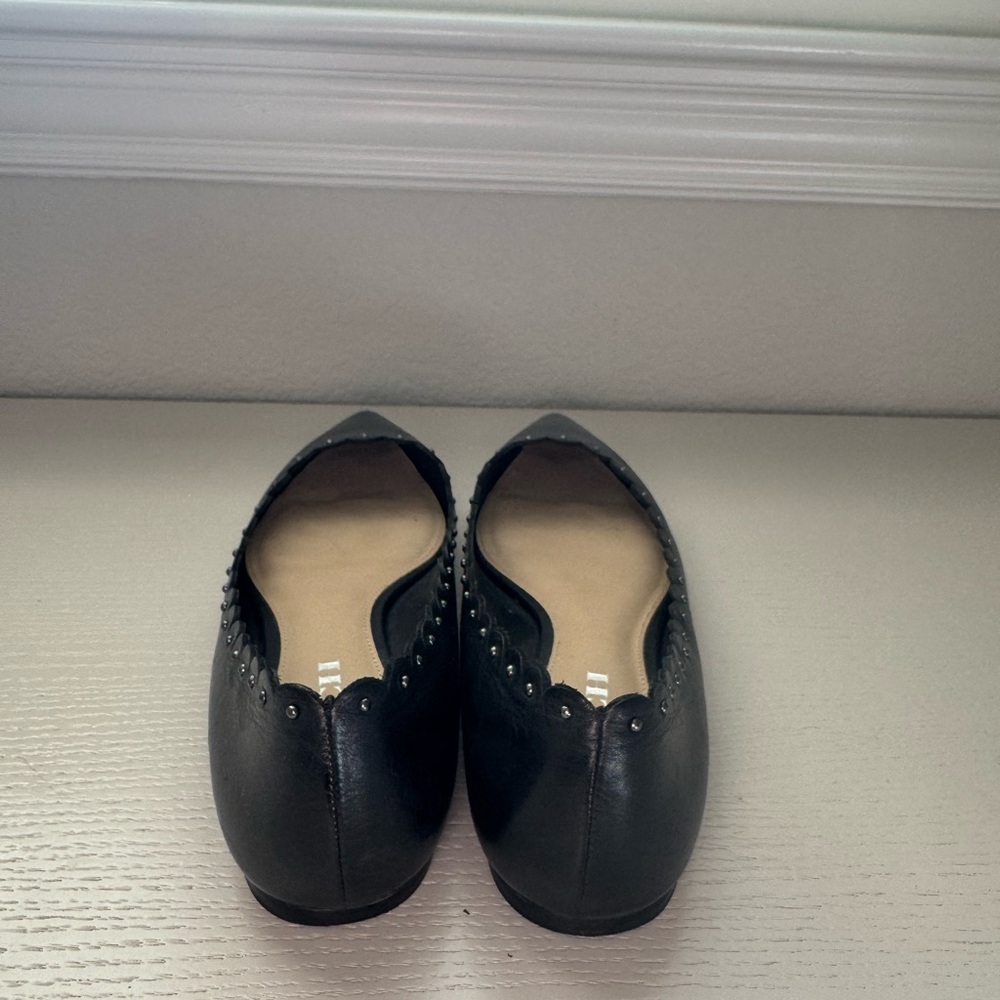 Coach Black Scalloped pointy flat - Picture 3 of 4